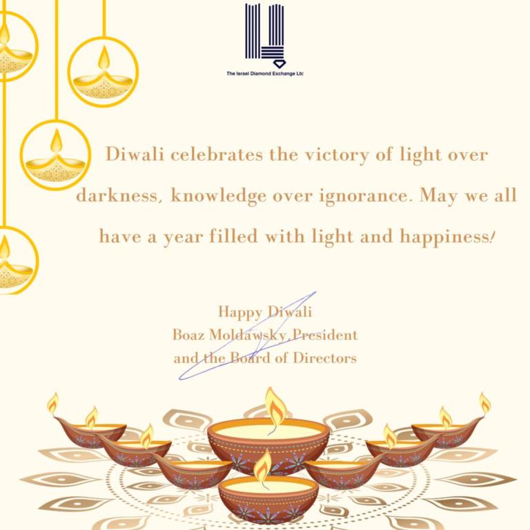 To all our friends and colleagues in Israel , India and all over the world , happy Diwali🪔